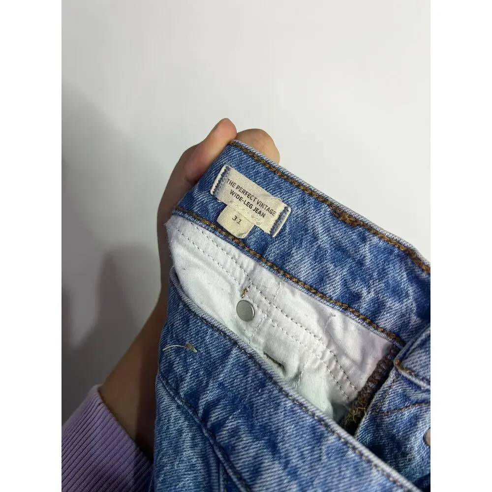 The Perfect Vintage Wide-Leg Jean in Harding Wash: Button-Fly Edition MSRP $148 - Picture 8 of 8